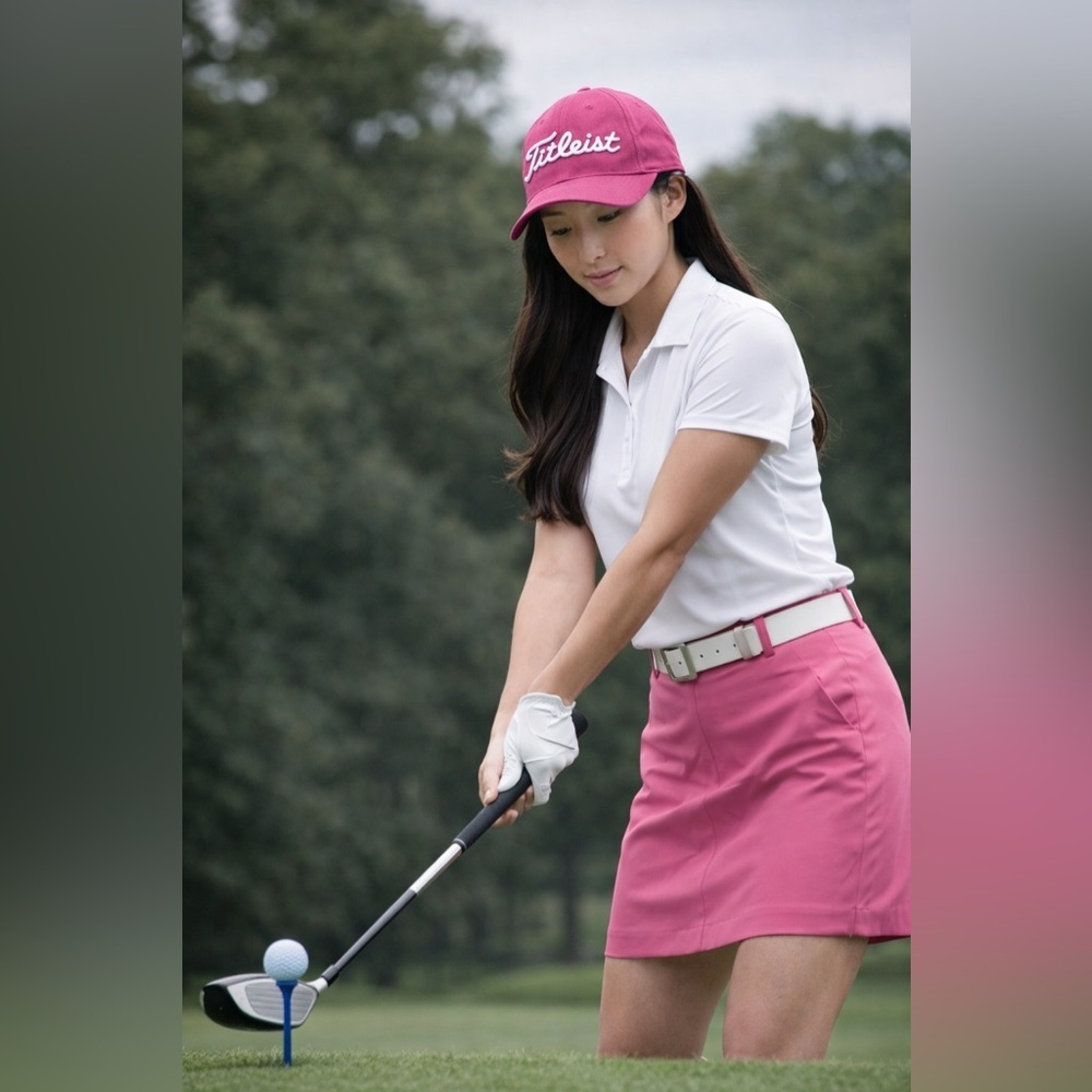MEN'S TITLEIST FJ FOOTJOY PRO V1
TOUR PERFORMANCE GOLF HAT CAP, PINK & WHITE